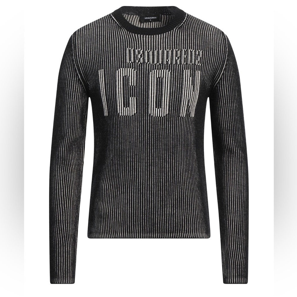 DSQUARED2 Black Crewneck Sweater Icon Design